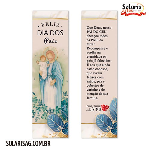 Dia dos Pais Lembrança Católica Marcador de Livro Modelo MPP70