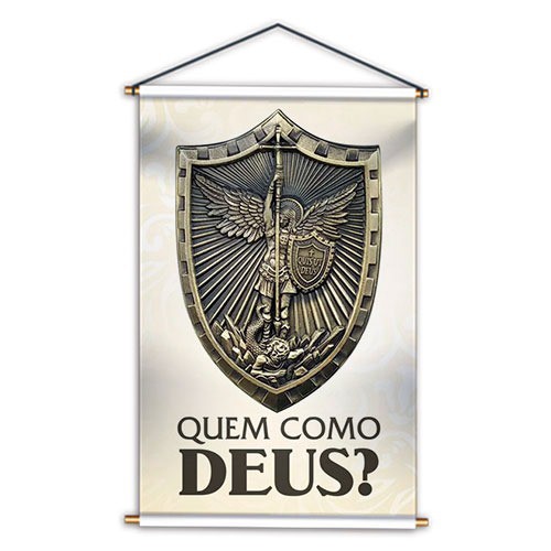 BN2505 Banner Escudo São Miguel Arcanjo, Quem Como Deus?