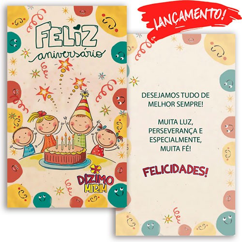 Cartão de Aniversário para Dizimista Mirim Pequeno Dizimista CAM2502