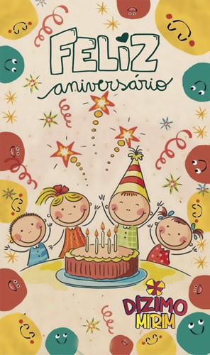 Cartão de Aniversário para Dizimista Mirim Pequeno Dizimista CAM2502