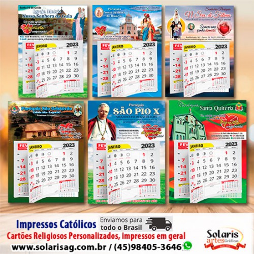 Calendário 27x37cm com bloco 2026 Personalizado 