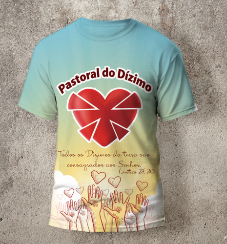 03 Pastoral do Dízimo Arte Personalizada para camiseta Aquivo em PDF Modelo frente e verso