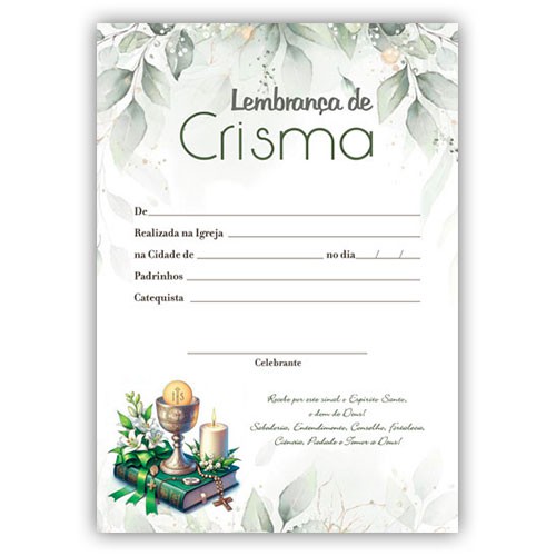 CRM27 Certificado de Crisma  21x29,7cm