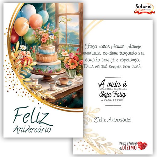 CAZ2502 Cartão de Aniversário para Dizimistas 15x9cm