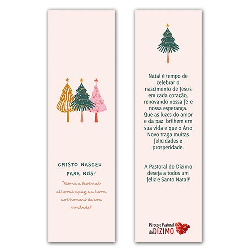 MPN100 Natal Marcador de Livro Lembrança Católica