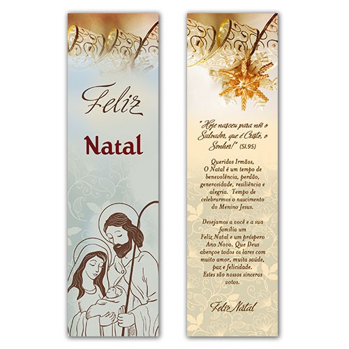 MPN096 Natal Marcador de Livro Lembrança Católica