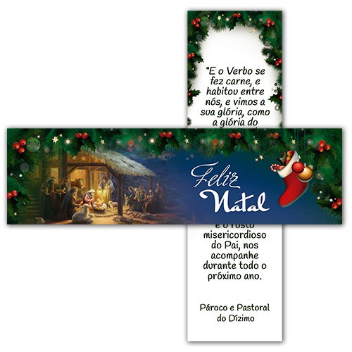 MPN094 Natal Marcador de Livro Lembrança Católica