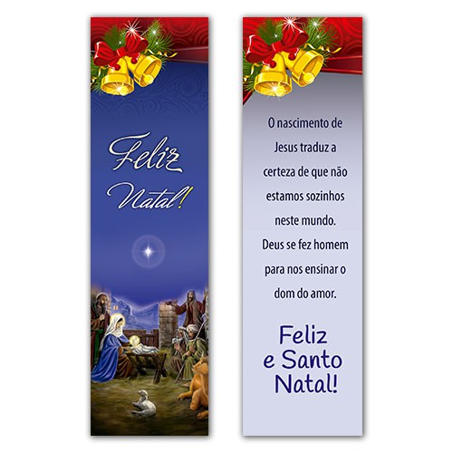 MPN093 Natal Marcador de Livro Lembrança Católica