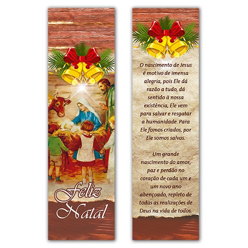 MPN091 Natal Marcador de Livro Lembrança Católica
