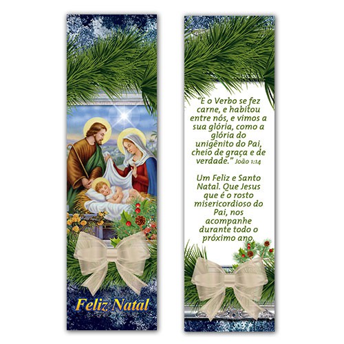 MPN090 Natal Marcador de Livro Lembrança Católica
