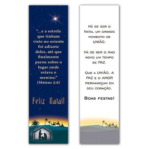 MPN084 Natal Marcador de Livro Lembrança Católica