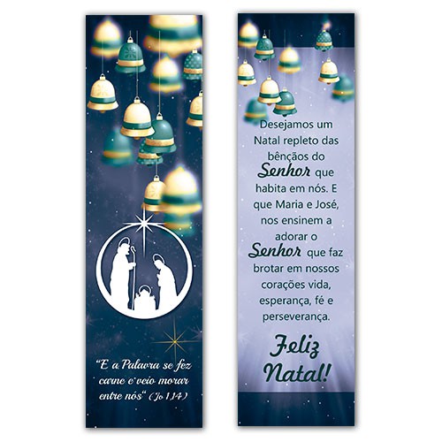 MPN082 Natal Marcador de Livro Lembrança Católica
