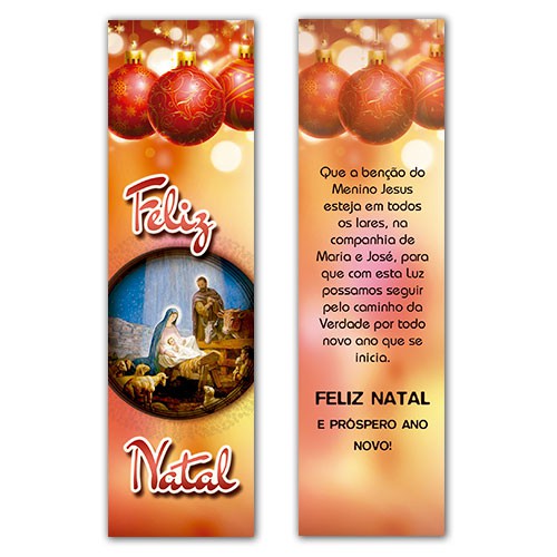 MPN069 Natal Marcador de Livro Lembrança Católica