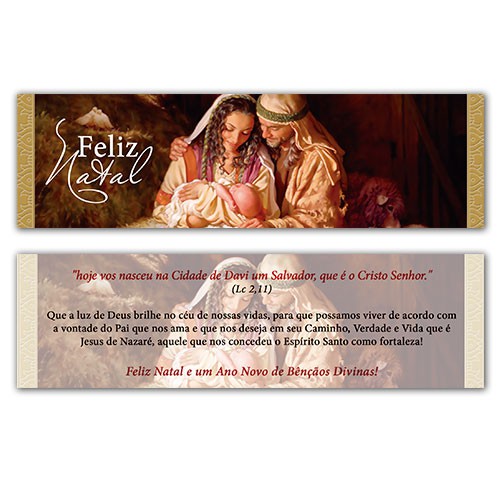 MPN003 Natal Marcador de Livro Lembrança Católica