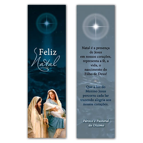MPN002 Natal Marcador de Livro Lembrança Católica