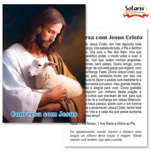 Santinho Conversa com Jesus Cristo 6,5x9,5 