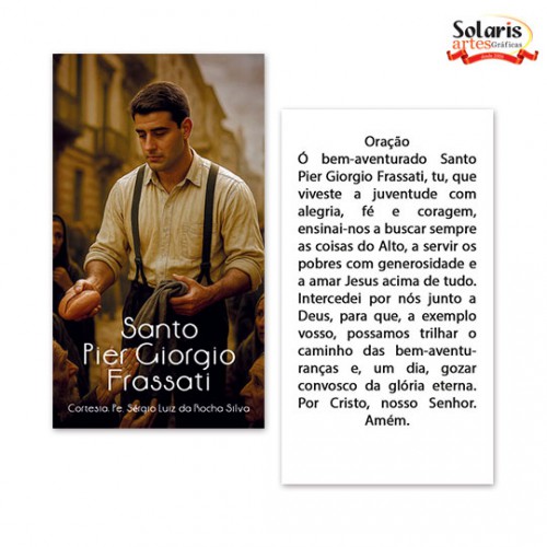 Santinho Santo Pier Giorgio Frassati 9x5cm