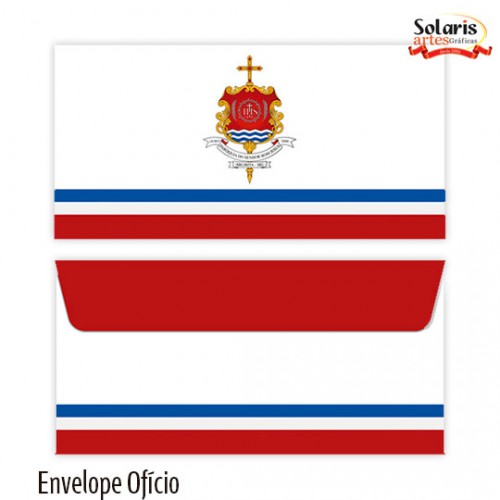 Envelope Ofício Timbrado Personalizado  11x22cm, sulfite 90g, colorido