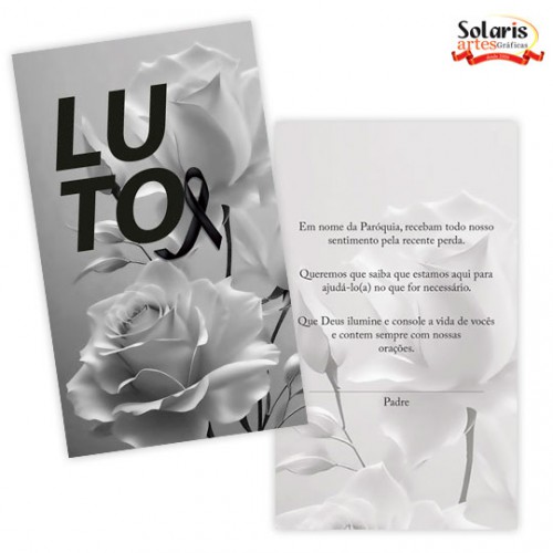 Cartão Luto, Falecimento Mod. TC06
