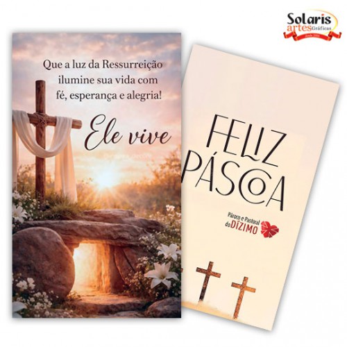 CGR0069 Cartão de Páscoa Modelo 15x9cm 