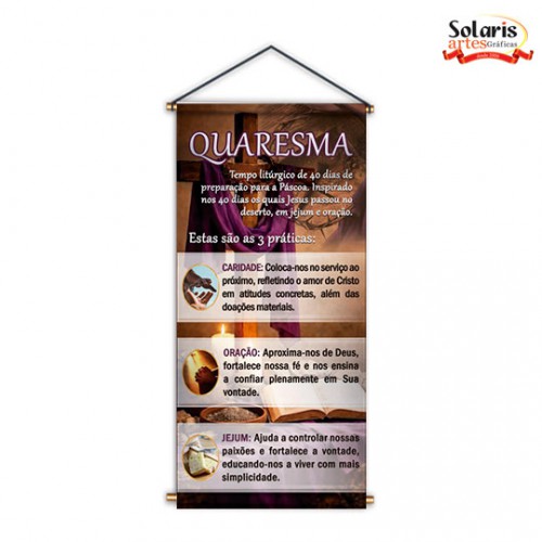 Banner: Os 3 Pilares da Quaresma 70x150cm Cód.N3599