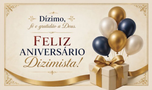 CAZ2604 Cartão de Aniversário para Dizimistas 15x10cm