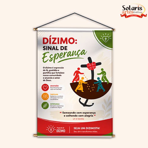 BN2605 Banner Dizimo Sinal de Esperança 60x90cm