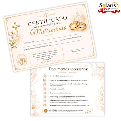 2606 Certificado do Curso de Preparação para o Matrimonio