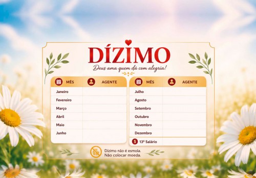 ENV0426 Envelope para Dízimo e Oferta Personalizado (N3655)