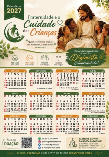 FL2607 Folhinha 2027 Fraternidade e o Cuidado das Crianças