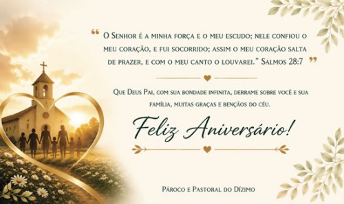 CAZ2605 Cartão de Aniversário para Dizimistas 15x9cm