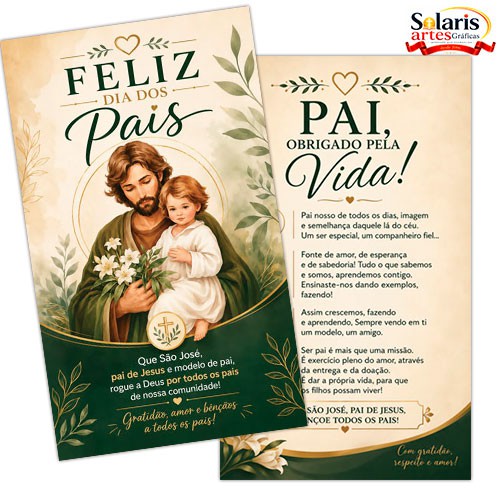 CGP83 Cartão Feliz Dia dos Pais Catolico Pastoral do Dizimo