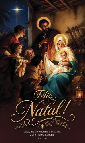 Cartão de Natal Religioso Católico 9x15 NA112
