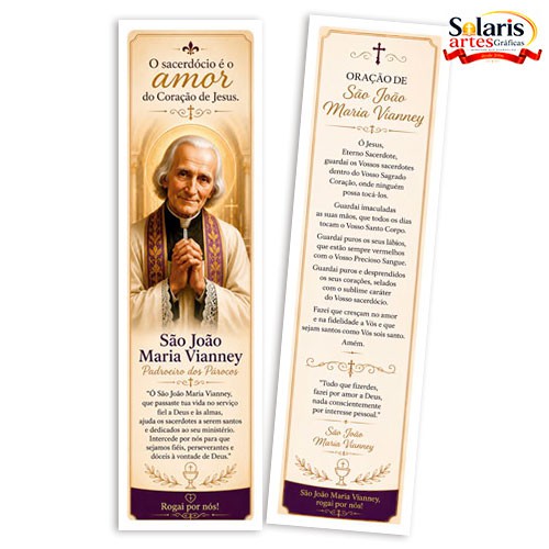 São João Maria Vianney Marcador Lembrancinha 18x5cm
