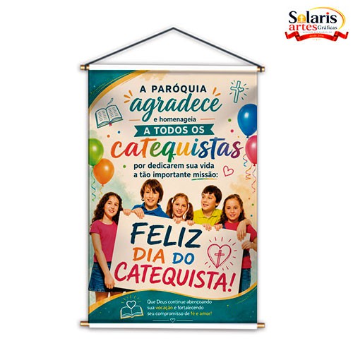Banner Homenagem ao Dia do Catequista 60x90cm