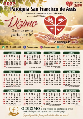 FL2604 – Folhinha 2027 | Dízimo, gesto de amor, partilha e fé