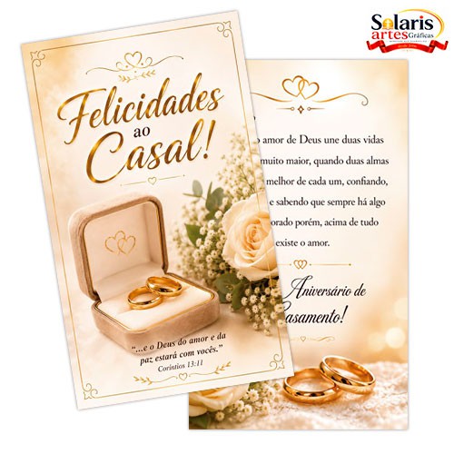 Cartão Aniversário de Casamento Catolico Pastoral do Dizimo CAC48 15x9cm