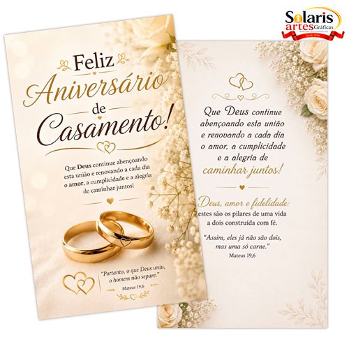 Cartão Aniversário de Casamento Catolico Pastoral do Dizimo CAC49 15x9cm
